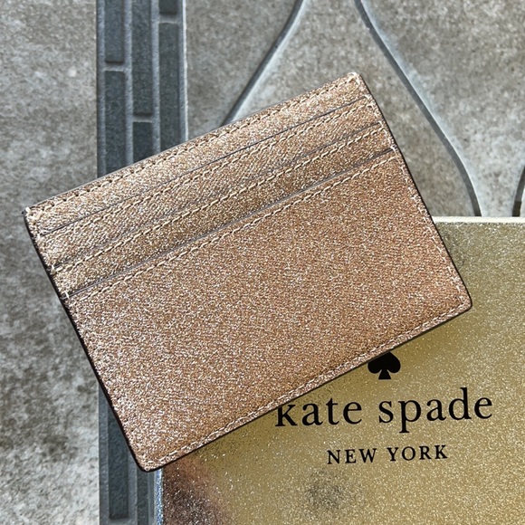 Kate Spade Shimmy Glitter Boxed Small Card Holder - Picture 3 of 16